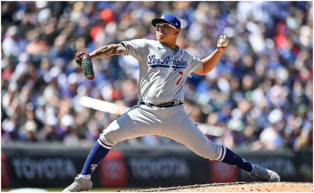 Julio Urías y los Dodgers tienen amargo debut de temporada, perdieron ante los Rockies / FOTO: AFP