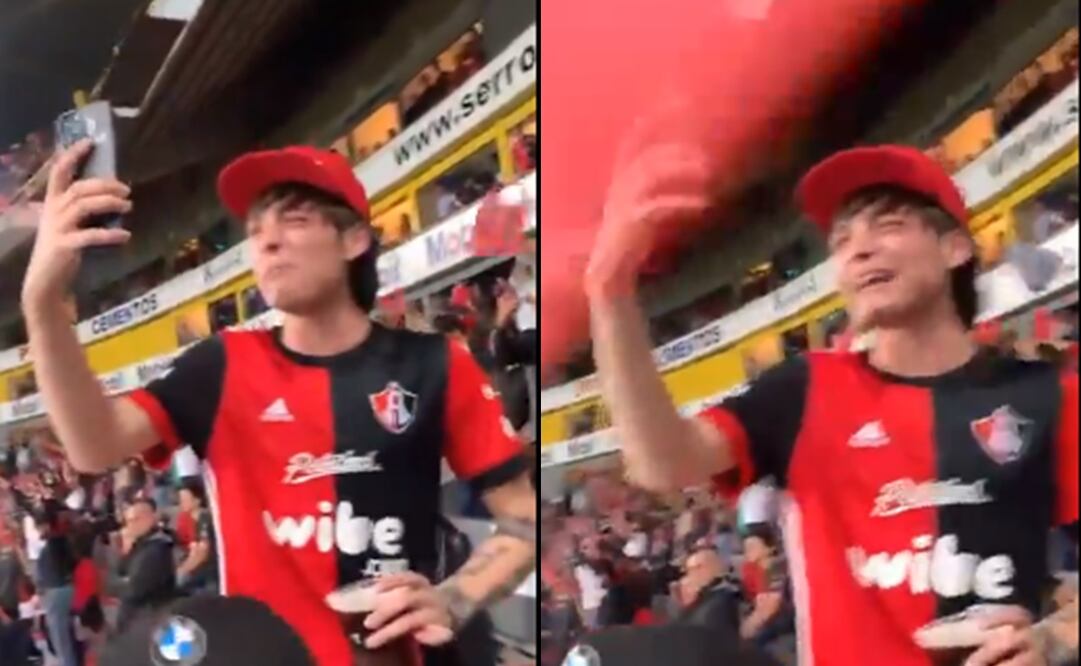 Revelan video de Peso Pluma festejando el pase a la final del Atlas en 2021