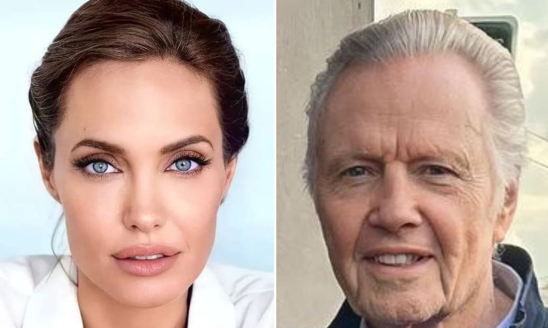 Angelina Jolie y Jon Voight. Fuente: producción Universal (Instagram @angelinajolieofflical y @ john_metalman)