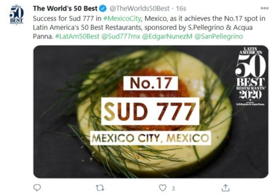 Estos son los restaurantes mexicanos con un lugar en los Latin America’s 50 Best Restaurants 2020