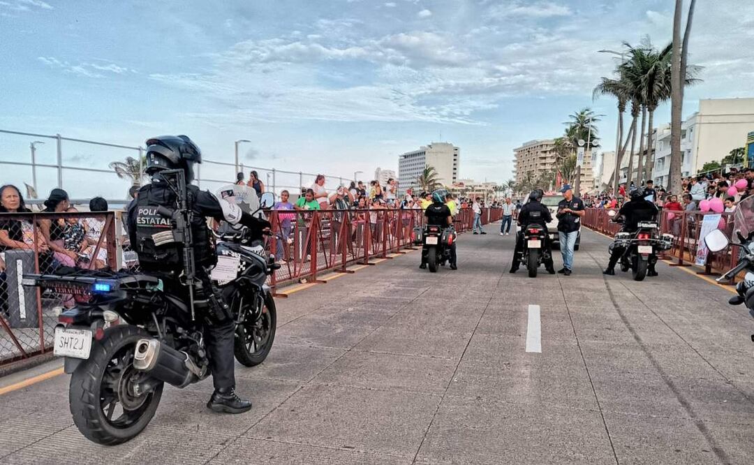 Operativo con 600 elementos de seguridad en el Carnaval de Veracruz 2025 (27/06/2025). Foto: Especial