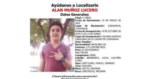 Desaparece joven de 17 años en Chihuahua