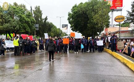 Bloqueo en Circuito Interior por trabajadores de limpieza del IPN
