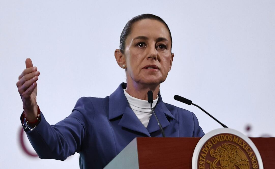 Conferencia matutina de la presidenta Claudia Sheinbaum el 6 de mayo de 2025. Foto: Berenice Fregoso / EL UNIVERSAL