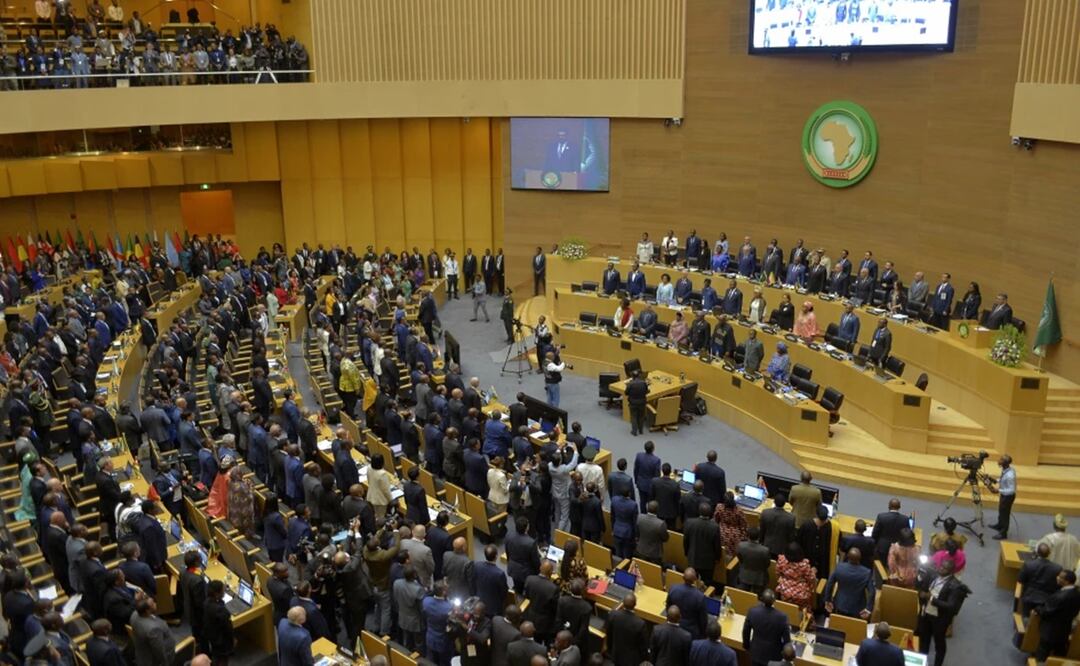 Jefes de Estado africanos asisten a la 37ma sesión ordinaria de la Asamblea de la Unión Africana en Adís Abeba, Etiopía, 17 de febrero de 2024. Foto: AP