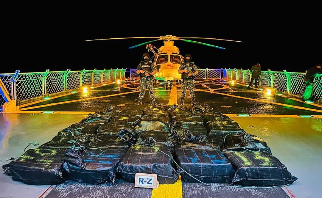 La Semar informó que en este mes se han incautado más de 11 toneladas de cocaína en la mar. Foto: Especial