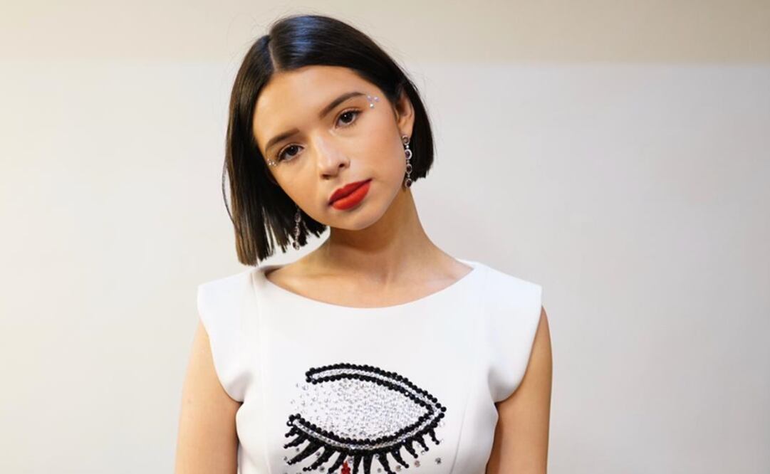 Con cabello corto, así era la imagen de Ángela Aguilar. Foto: Archivo EL UNIVERSAL  
