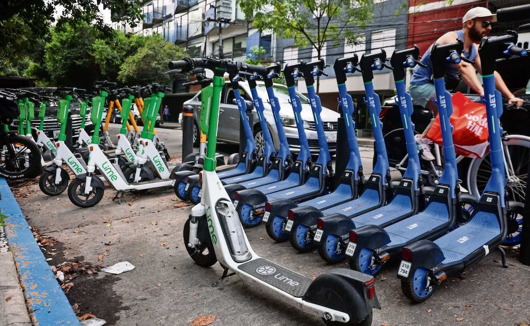 Ciudad de México, 04 Agosto 2026.
Aspectos del servicio de los patines eléctricos (scooters), Lime, Whoosh y Jet.
Foto: Luis Camacho | El Universal