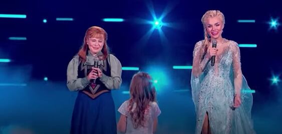 Elenco de Frozen sorprende a niña ucraniana que cantó Let It Go en refugio antibombas