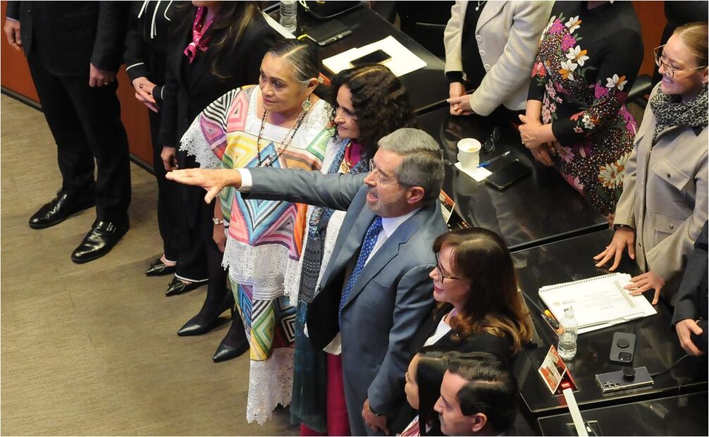 Juan Ramón de la Fuente es ratificado como titular de la SRE en el Senado, este 9 de octubre del 2024. Foto: Diego Simón/EL UNIVERSAL