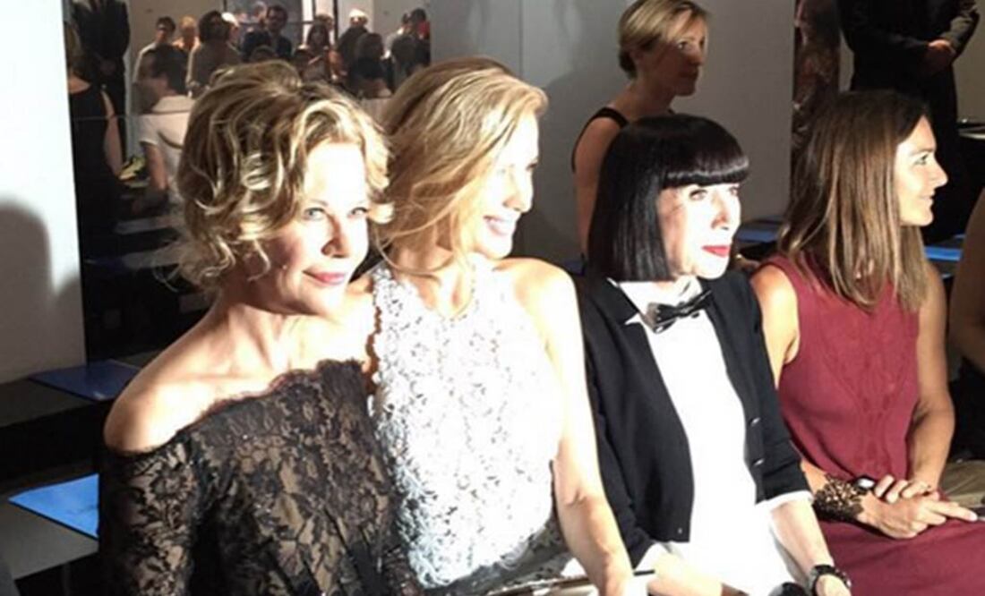 Meg Ryan en la Semana de la Moda. Tomada de @georgeschakras