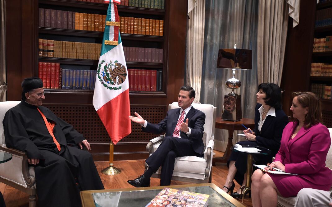 El Presidente Enrique Peña Nieto se reunió con el Patriarca Maronita de Antioquía y de todo el Oriente, Bechara Boutros Rahi. (Foto: Especial)