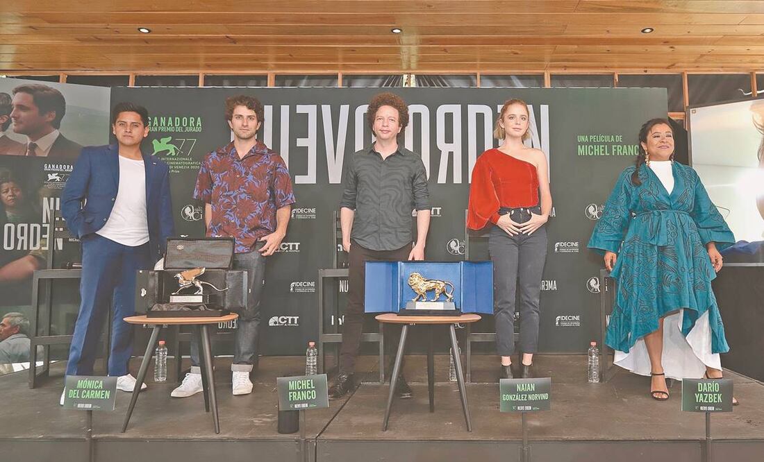 Fernando Cuautle, Darío Yazbek, Franco y Naian González Norvind presentaron Nuevo orden en Cineteca. Foto: BERENICE FREGOSO. EL UNIVERSAL