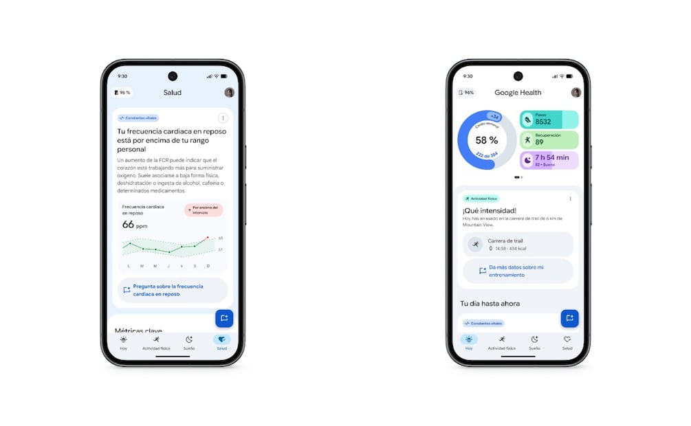 Google Health: la evolución de Fitbit impulsada por IA. Imagen: google