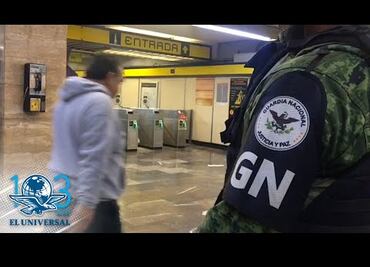 Guardia Nacional patrulla el Metro