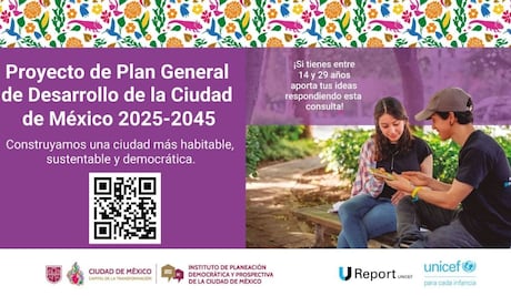 Unicef e IPDP lanzan consulta para juventudes; buscan su voz en el Plan de Desarrollo de la CDMX