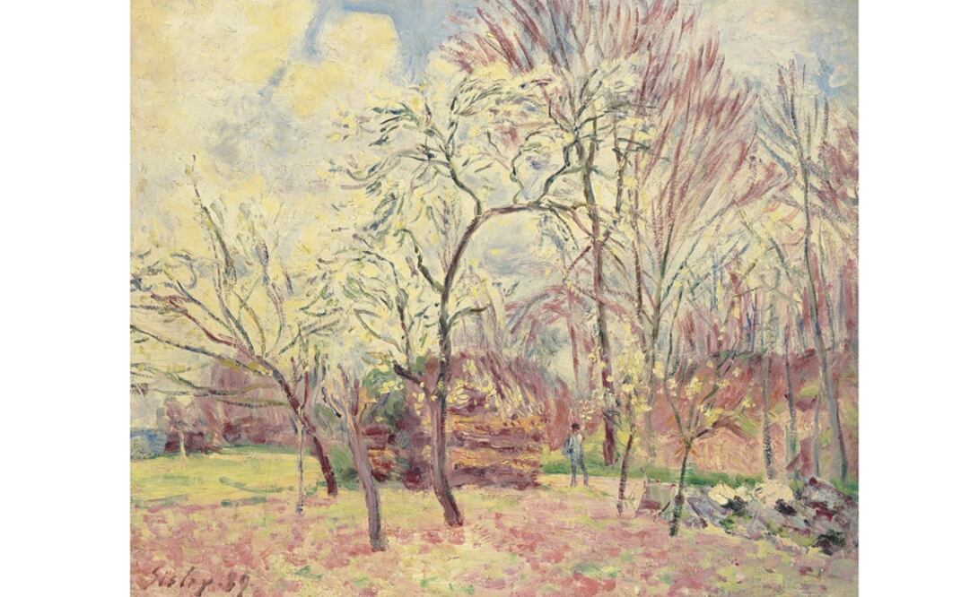 La obra «Primer día de primavera de Moret», de Alfred Sisley, fue subastada por Christies en 2008. Foto: christies.com