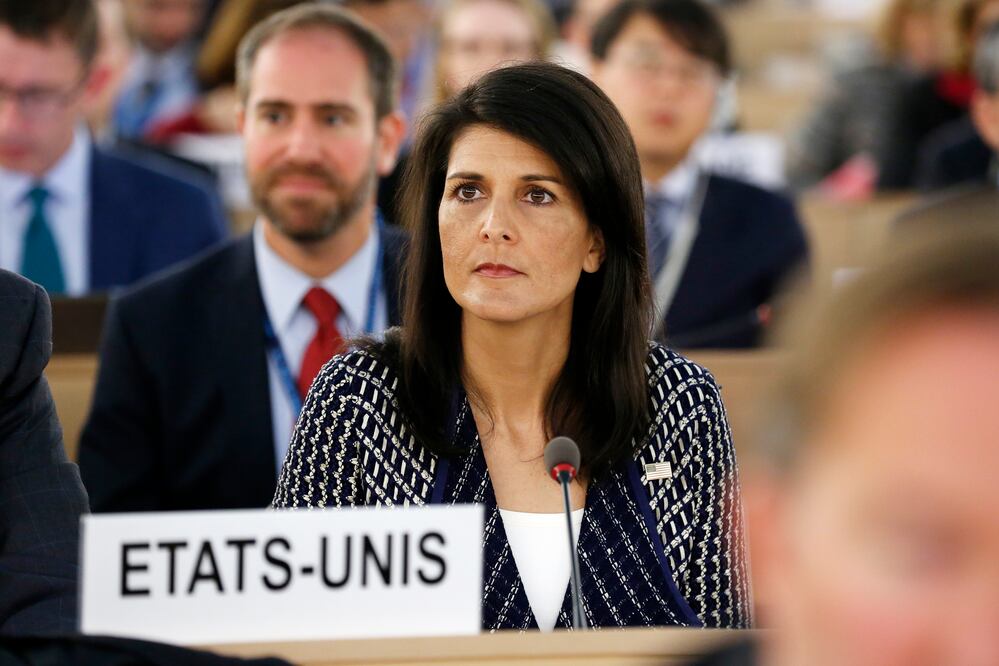 La embajadora estadounidense ante Naciones Unidas, Nikki Haley, acusó al gobierno de Nicolás Maduro de destruir los derechos humanos y la democracia (Foto: AP)