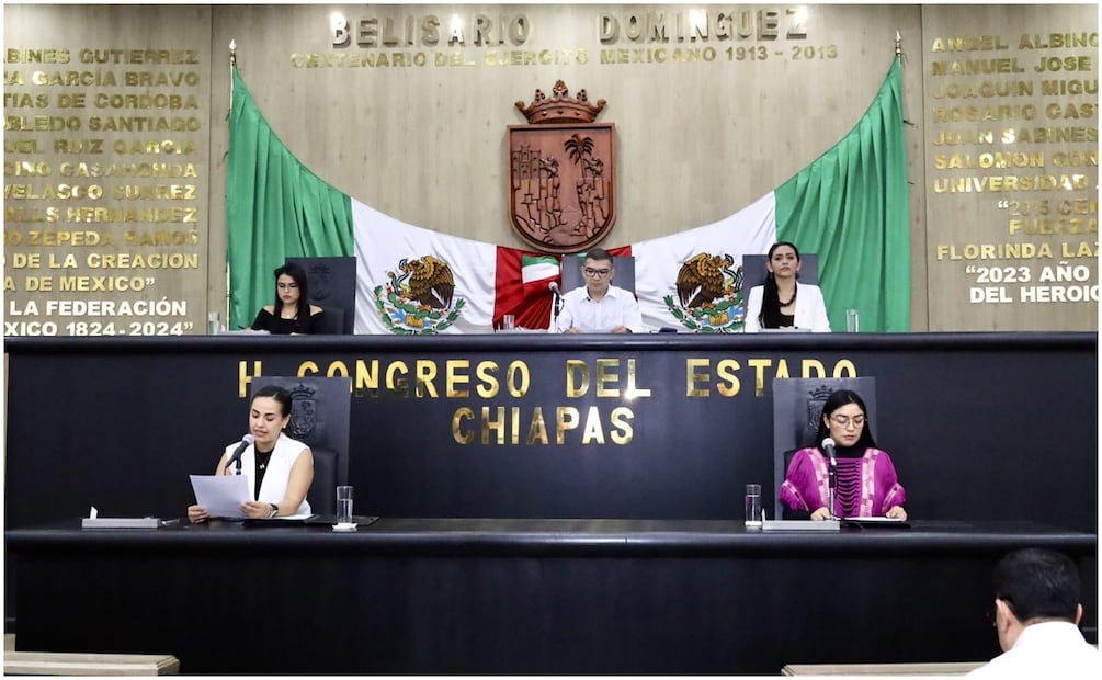 La Legislatura de Chiapas aprobó, por mayoría con 32 votos a favor y 3 en contra, la reforma electoral, el llamado plan B
oto: X (@maria_mandiola)