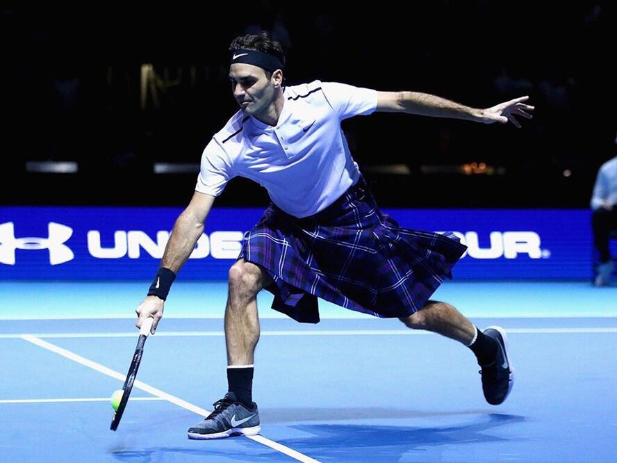 Twitter. Roger Federer durante una competencia en Glasgow