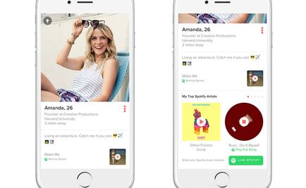 Tinder se une a Spotify