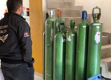 Catean vivienda y decomisan cilindros y concentradores de oxígeno robados en Tecámac