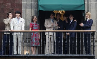 VIDEO: Sheinbaum da tour a miembros de BTS por Palacio Nacional; así fue el paso del grupo de k-pop por el recinto histórico