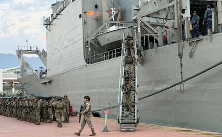 Arriban elementos de Infantería de Marina a Puerto Vallarta a bordo del buque ARM "Usumacinta"; reforzarán la seguridad