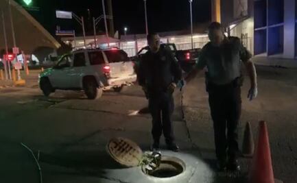 Buscan a 6 personas atrapadas en el drenaje entre México y EU