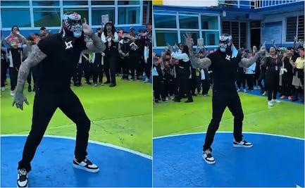 Penta Zero Miedo regresa a la escuela en la que estudió la primaria en Ecatepec; la estrella de WWE sorprendió a todos los estudiantes