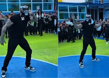 Penta Zero Miedo regresa a la escuela en la que estudió la primaria en Ecatepec; la estrella de WWE sorprendió a todos los estudiantes