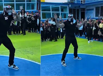 Penta Zero Miedo regresa a la escuela en la que estudió la primaria en Ecatepec; la estrella de WWE sorprendió a todos los estudiantes