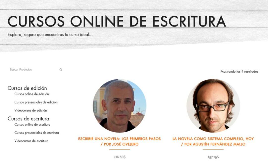 José Ovejero y Agustín Fernandez Mallo tomarán parte de los cursos de enseñanza. (FOTO tomada de escuelacursiva.com)