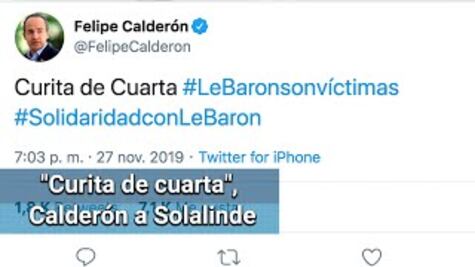 Calderón llama "curita de cuarta" a Solalinde tras dichos a LeBarón