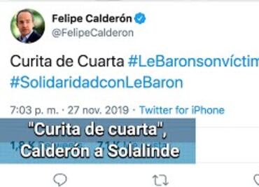Calderón llama "curita de cuarta" a Solalinde tras dichos a LeBarón
