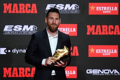 Lionel Messi recibe su sexta Bota de Oro