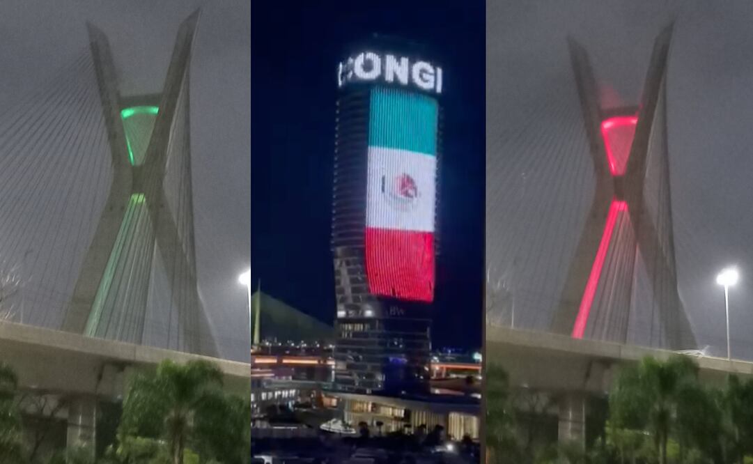 Así fue como algunos edificios de alrededor del mundo se iluminaron con la bandera de México. Foto: Captura de video