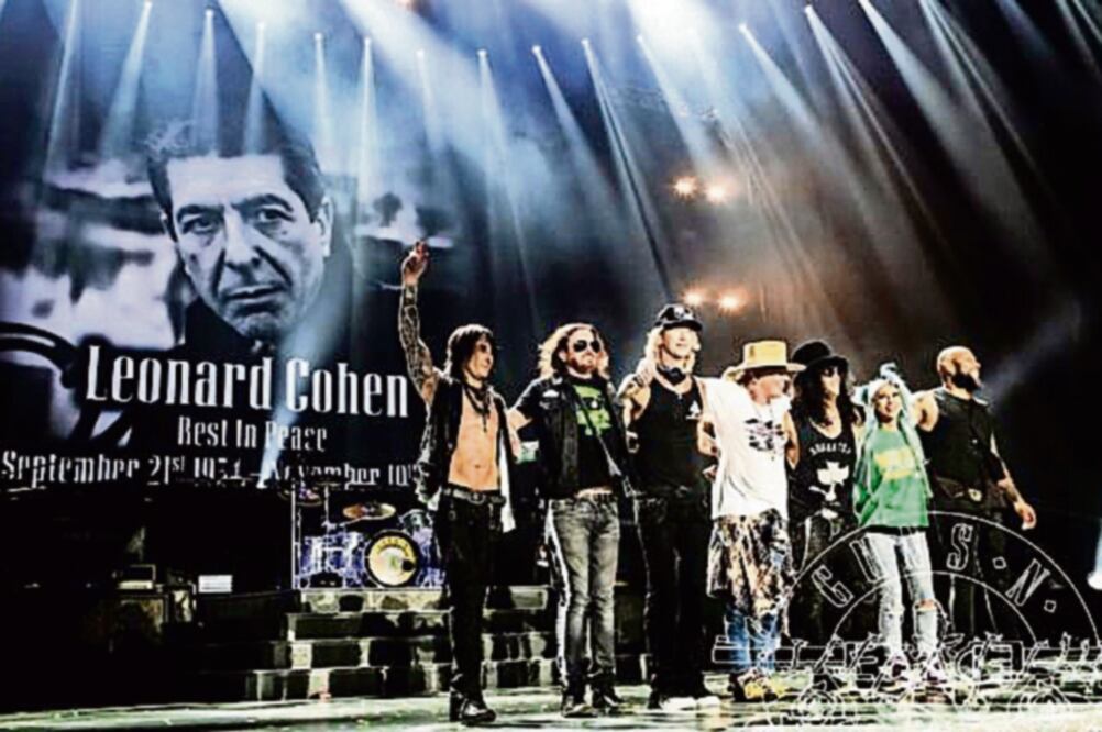 La banda se despidió con un homenaje a Leonard Cohen (TWITTER)