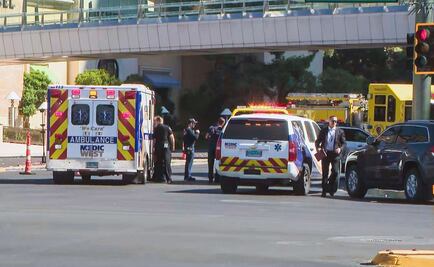 Captan en 3 videos movilizaciones tras apuñalamiento masivo cerca de un casino en Las Vegas
