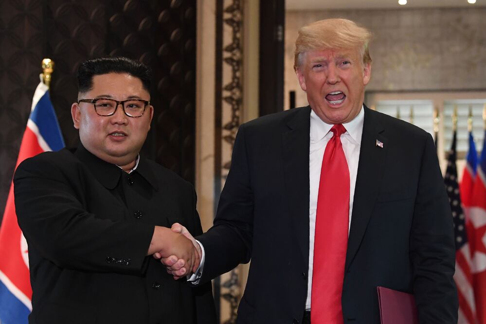 El líder norcoreano, Kim Jong-un y el presidente de Estados Unidos, Donald Trump (Foto: AFP)
