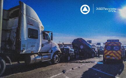 Accidente múltiple provoca caos vial en la autopista México-Querétaro