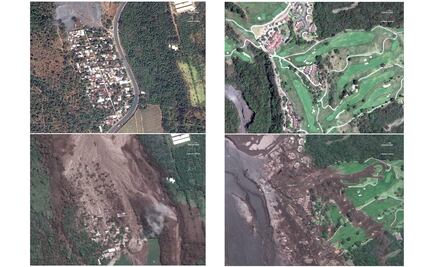 Fotos antes y después revelan destrucción de Volcán de Fuego