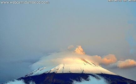 Volcán Popocatépetl amanece nevado y regala sorprendente postal
