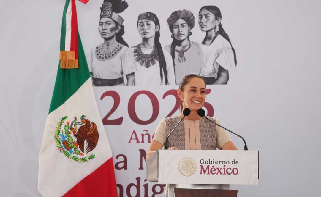 Claudia Sheinbaum, presidenta de México, en conferencia este 4 de mayo del 2025. Foto: Presidencia.
