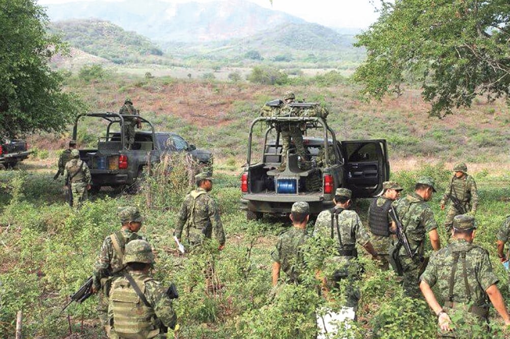 A una semana de los hechos violentos en la entidad, el Ejército trabaja en coordinación con la policía estatal y las autoridades civiles de Tierra Caliente . (CORTESÍA)