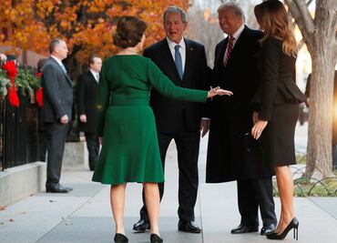 Trump acude a funeral de George Bush padre en Washington