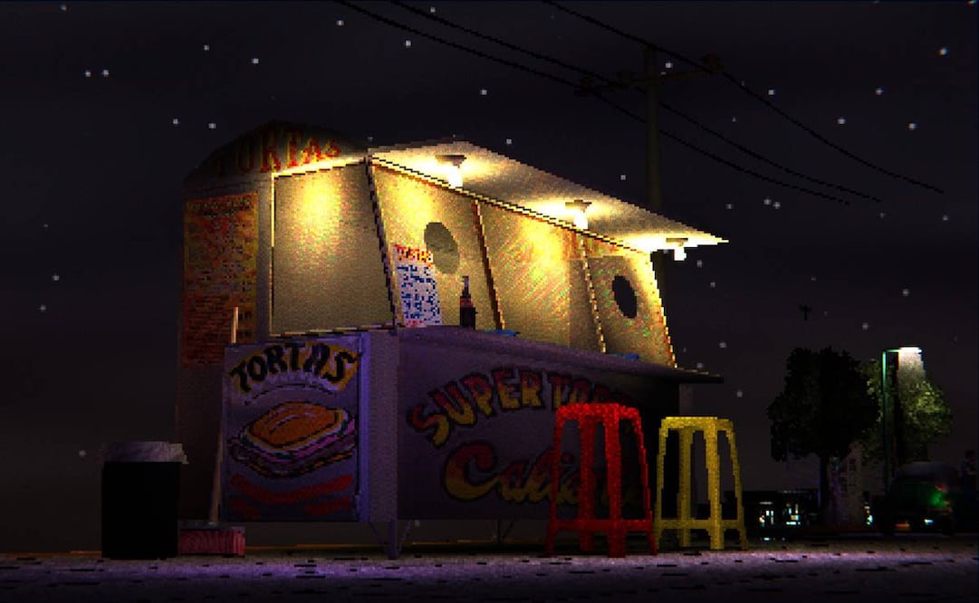 El estilo pixelado de este arte conceptual nos recuerda que bastan detalles sencillos para traer a nuestra mente imágenes, aromas y hasta sabores complejos, por sernos tan familiares. Imagen: Victor Estrella.