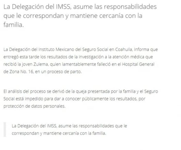 IMSS responde a Misterioso Jr: asumirá responsabilidad que le corresponda por muerte de su hija