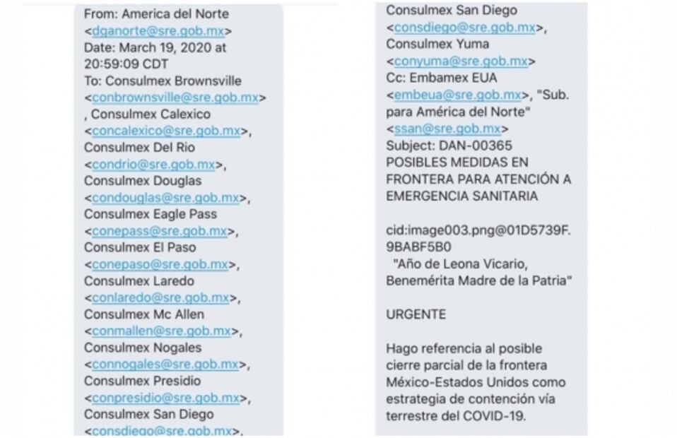 Pide SRE a consulados estar atentos ante posible cierre de frontera con EU