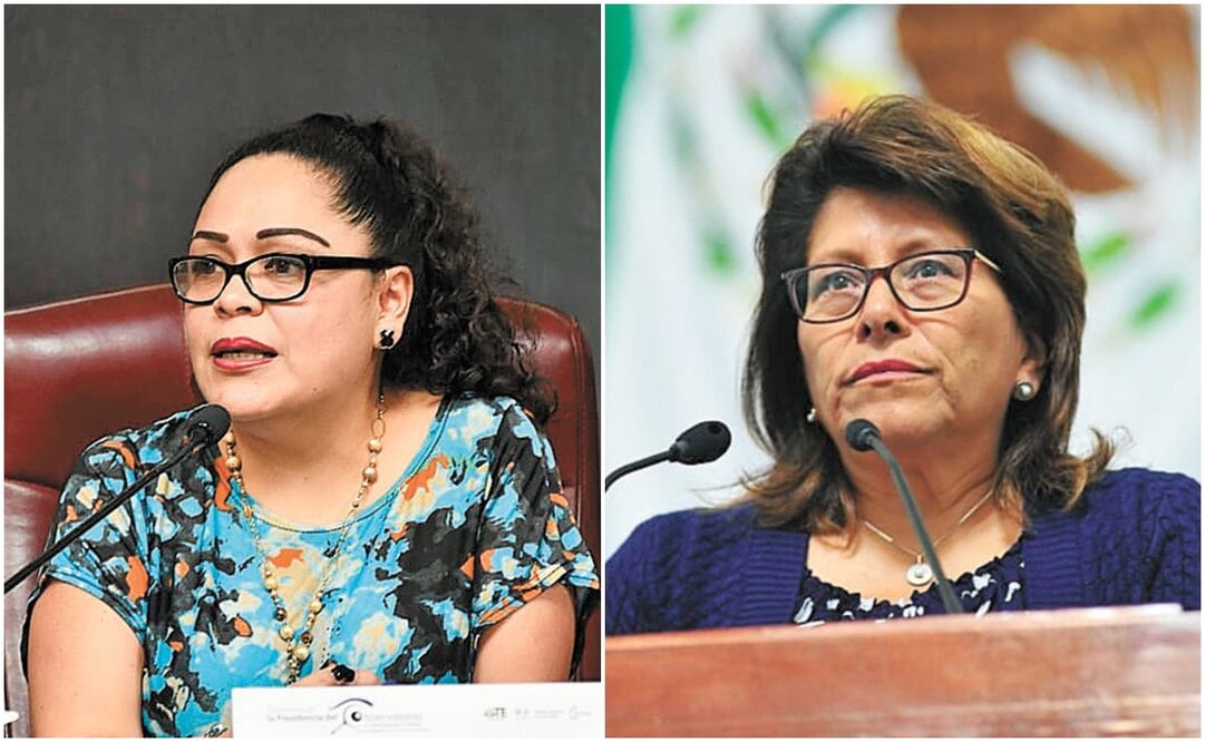 Coordinadora de Morena, Martha Ávila, y la consejera electoral Carolina del Ángel. Fotos: EL UNIVERSAL